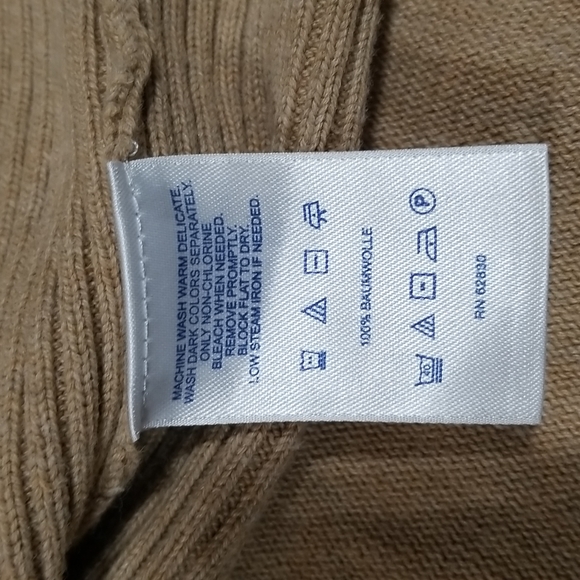 Lands' End Sweaters Lands End Tan Open Cardigan Sweater With